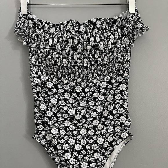 Xhilaration | Smocked Off the Shoulder One Piece - Picture 12 of 16